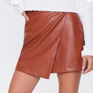Brown Faux Leather skirt